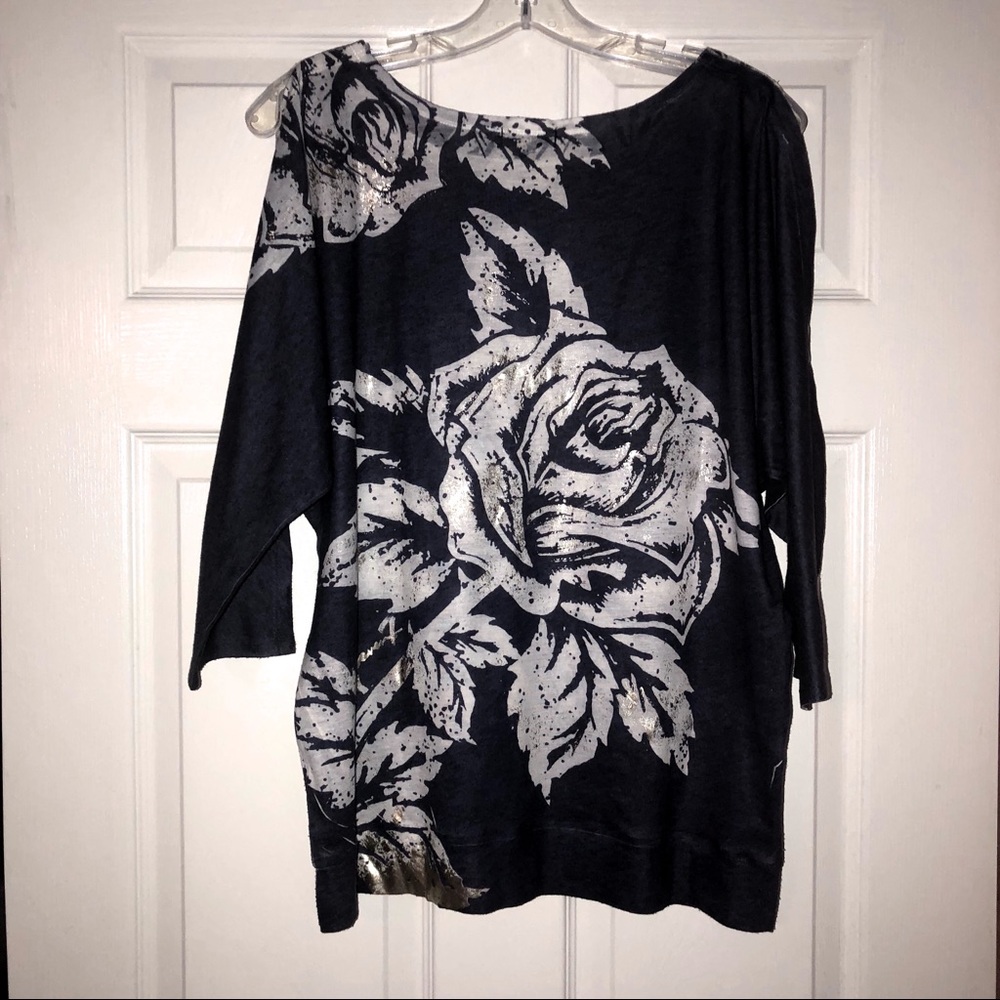 Seven7 | 3/4 Split Sleeve Knit Top | Size M
